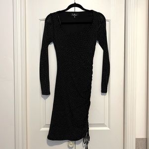 Lulus Fitted Mini Polkadot Dress in M